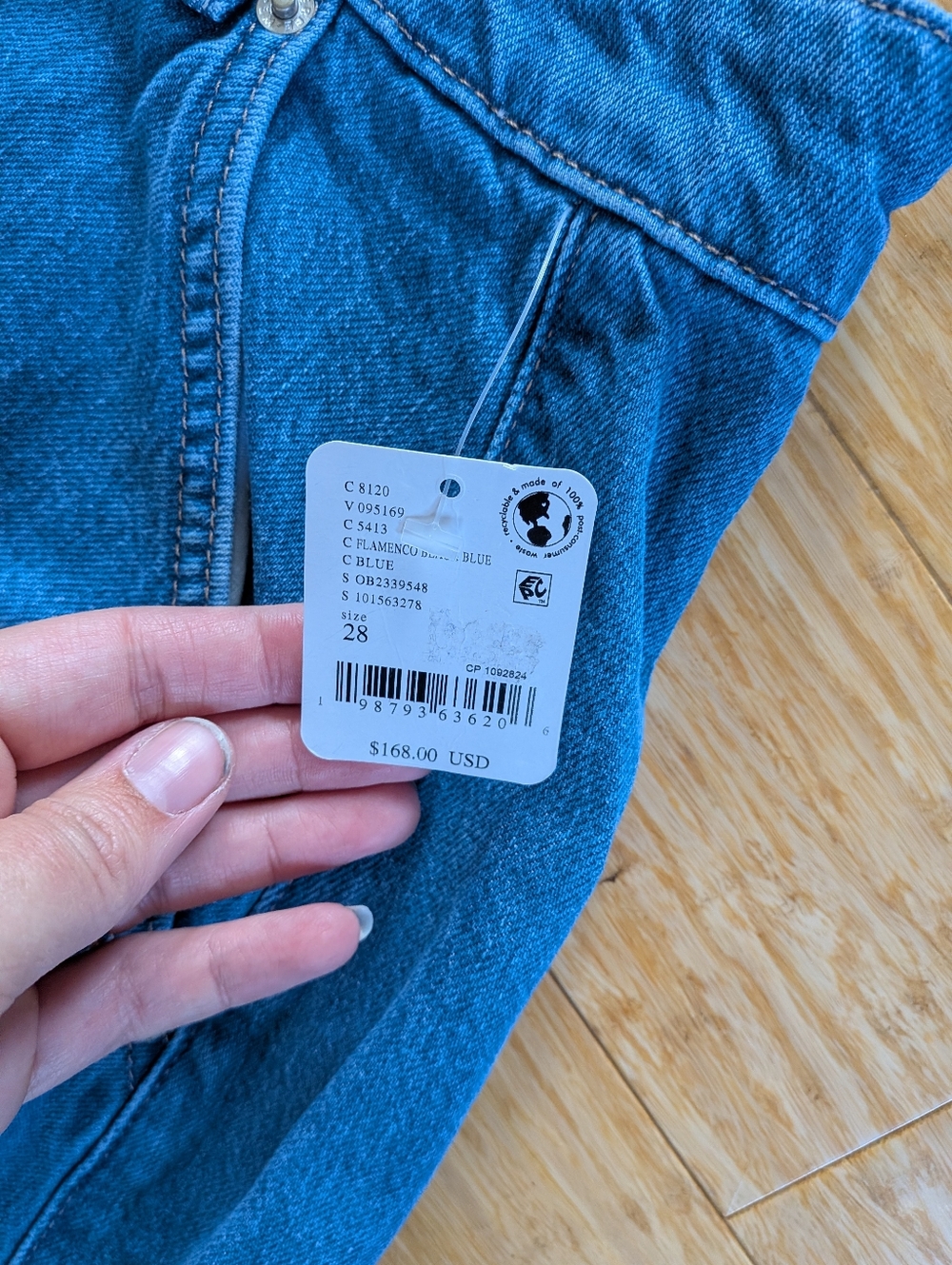 ✨ Nwt We The Free Sidney Denim Skirt Size 28 - Picture 5 of 8
